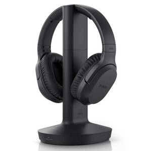 lot 44360 image: Sony RF400 Wireless Home Theater Headphones for Watching TV (WHRF400), Black, 2.9 (Requires use of RCA Audio Out or Headphone Jack on Television)
