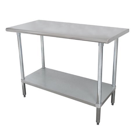 lot 2391 image: ELAG-304-X 30 Wide Work Table with Stainless Steel Flat Top and Galvanized Understructure  48 x