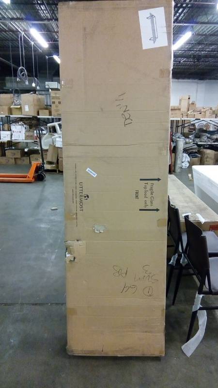 lot 2403 image: Herbert 80 Bench in Antique White Wash-Aged Black