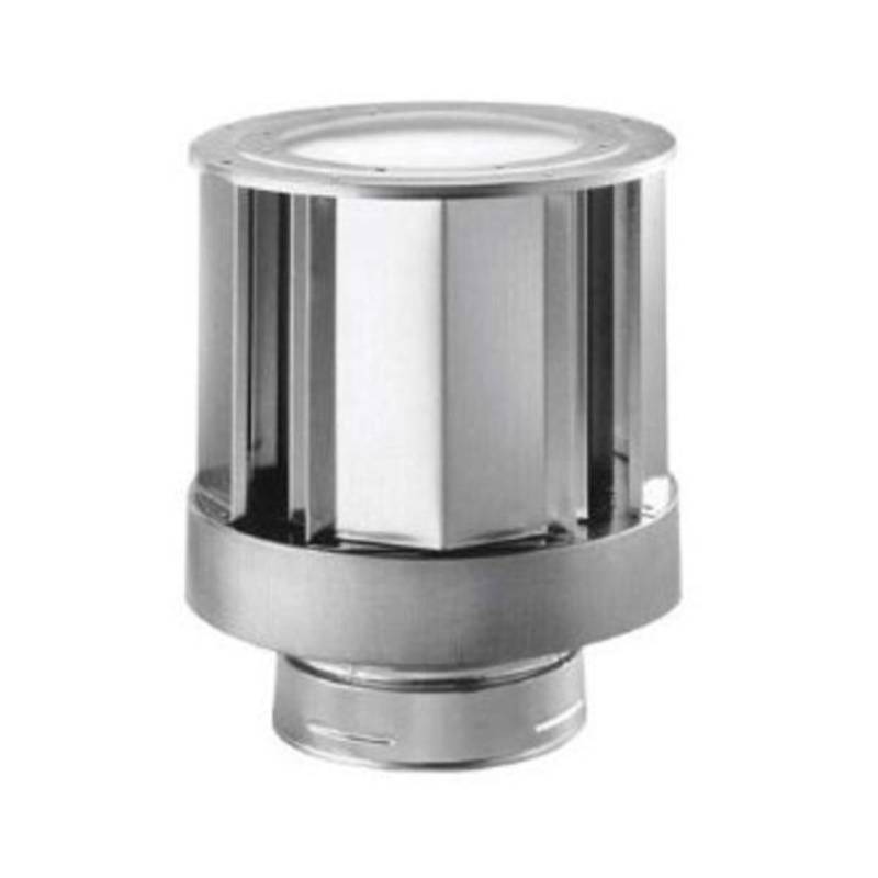lot 2446 image: DuraVent 46DVA-VCH Aluminum Direct Vent 4 x 6-58 DirectVent Pro Direct Vent Pipe - Double Wall - High-Wind Termination Cap