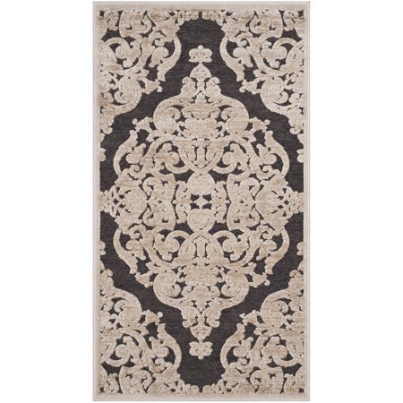 lot 2488 image: Safavieh  Paradise Watercolor Vintage Stone Anthracite Viscose Rug (33 x 47)