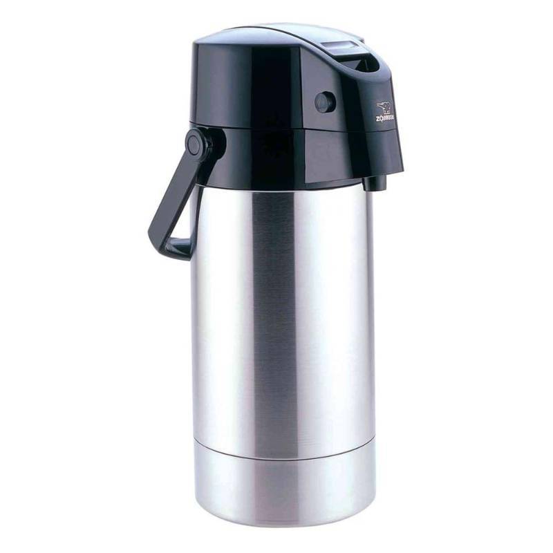 lot 2514 image: Zojirushi Stainless Steel Lever Air Pot Beverage Dispenser, 101 ounces