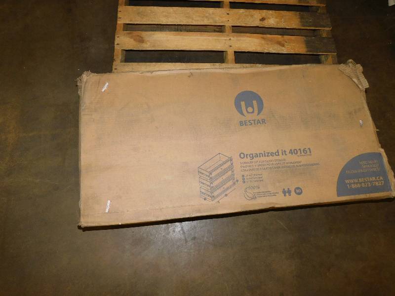 lot 2419 image: Bestar 3 drawer set for closet storage