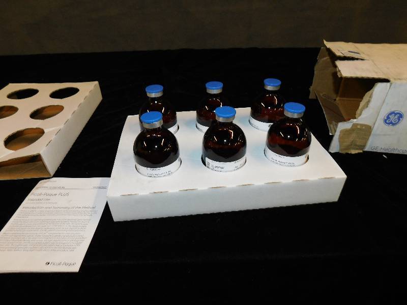 lot 2449 image: Lot of  6-100ml  Ficoll-Paque Plus