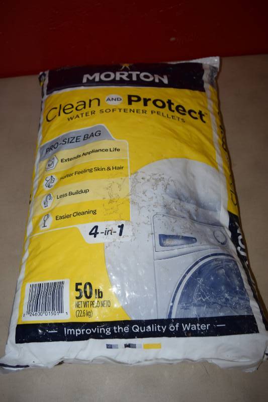 lot 124 image: 50 Pound Bag Morton Clean and Protect Water Softener Pellets