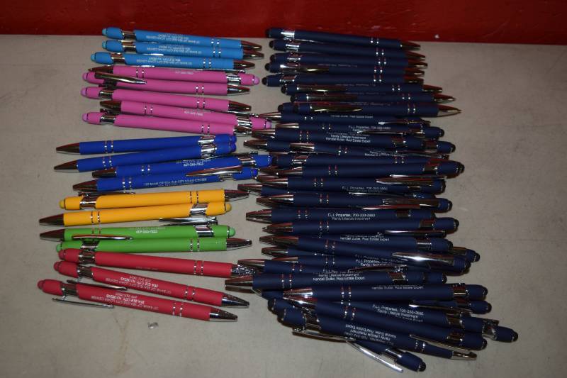 lot 143 image: 63 Ball Point Pens with Stylus on End