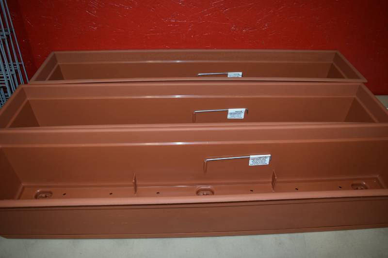 lot 165 image: 3 Dayton Plastic Terra Cotta Window Boxes