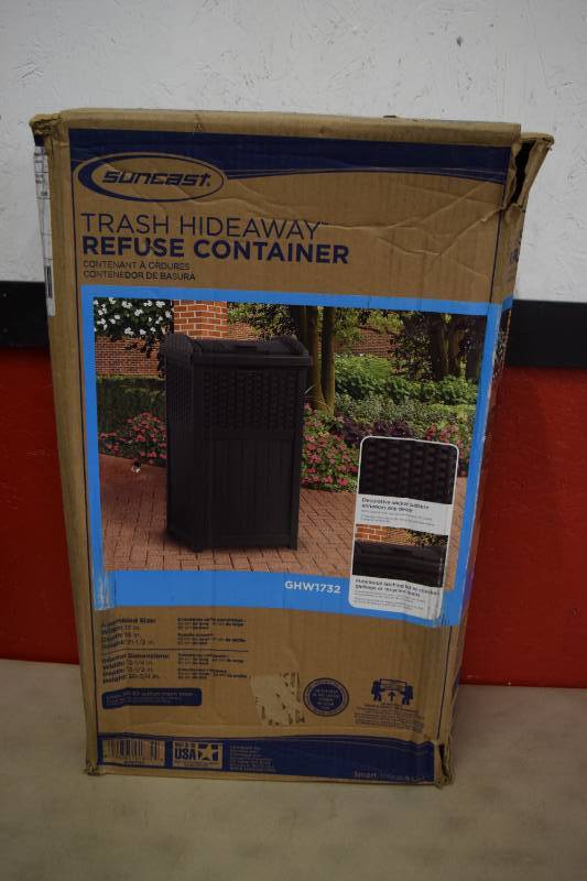 lot 180 image: Suncast Trash Hideaway Refuse Container