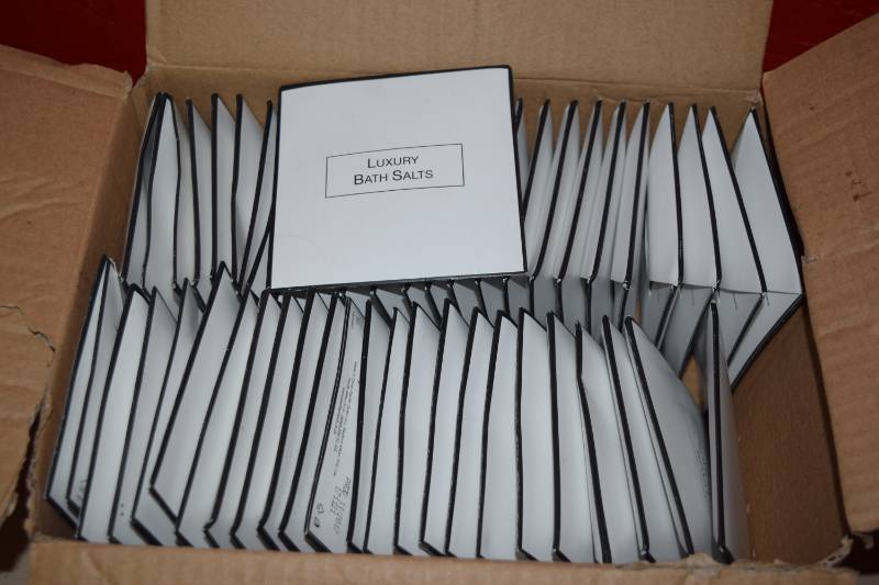 lot 81 image: 50 Packets Luxury Bath Salts
