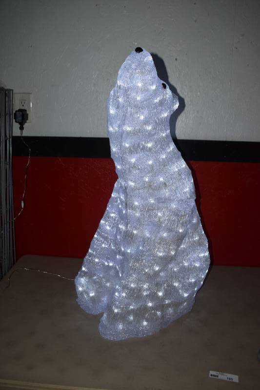 lot 195 image: LED Lit Acrylic Polar Bear