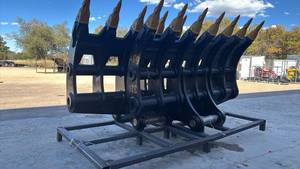 lot 10572 image: Unused Arteer 65-Inch Excavator Rake Attachment for CAT320 - 1 count