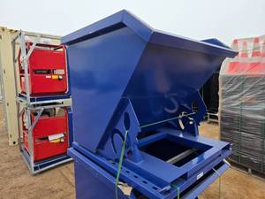 lot 10642 image: Unused Dumping Hopper with Fork Slots