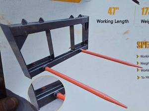 lot 10411 image: GIYI Skid Steer Bale Fork Model GY-BF47