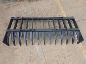 lot 10783 image: 2025 Heavy Duty Skid Steer Root Rake Attachment - 72 inch RTR-12-72W