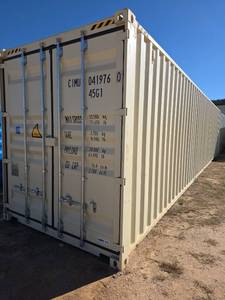 lot 7008 image: One Trip 40ft High Cube Shipping Container Super Heavy w 72,000lb Max Gross Capacity - 1 rear door opening (no side doors)