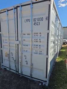 lot 7011 image: One Trip 40ft High Cube Shipping Container - CSC Approved - 4 side door  1 rear door openings