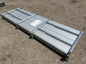 lot 10254 image: Industrial Metal Plates K0311 10 ft long galvanized corrugated steel panel quantity 100 sheets