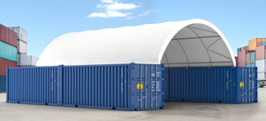 lot 10591 image: 6x12m Galvanized Storage Shelter Frame C2040