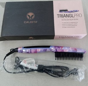 lot 57417 image: Calista Triangl Pro Heated Hair Detailer Brush - Retail $89