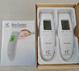 lot 57423 image: Homewell Essentials Non-Contact Infrared Thermometer 2-Pack - Retail $39