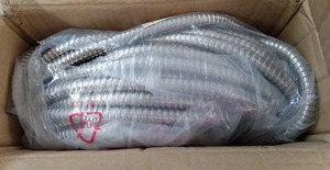 lot 57425 image: Bermin 100 No-Kink Metal Garden Hose - Retail $45