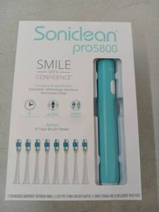 lot 57435 image: Soniclean Pro 5800 Electric Toothbrush Set with 8 Brush Heads - Retail $39