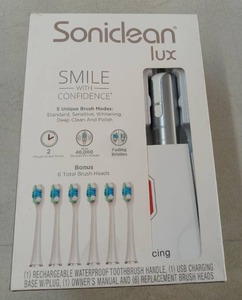 lot 57436 image: Soniclean Lux Electric Toothbrush with 6 Brush Heads - Retail $89