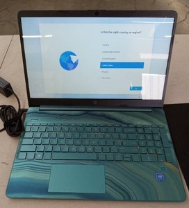 lot 7446 image: HP Laptop - Turquoise Intel-Powered Notebook - Retail $299