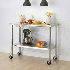 lot 54465 image: Trinity Stainless Steel Prep Table Used Condition  - Retail $232