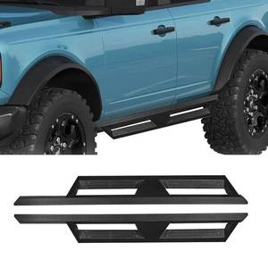 lot 57495 image: Ford Bronco Running Boards - Black Powder Coated Side Steps - Retail $199