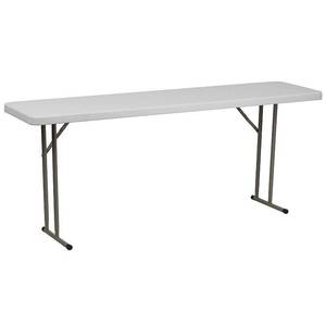 lot 57499 image: Flash Furniture Kathryn 6-Foot Granite White Plastic Folding Training Table - Retail $428