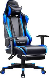 lot 57500 image: GTRacing Gaming Chair GT890MF-BLK-620 - Retail $159
