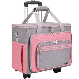 lot 1823 image: FINESUN Rolling Teacher Bag with Detachable Dolly Multifunctional Briefcase Wheeled Bag for Work,Teaching,Office,Craft Rolling Tote - Retail $70