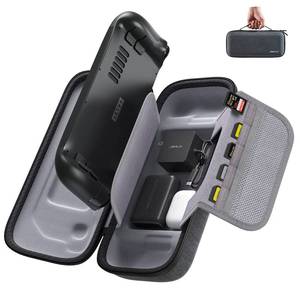 lot 1835 image: JSAUX Carrying Case Compatible with Steam DeckSteam Deck OLED, Protective Hard Shell Carry Case Built-in Charger Storage, Portable Travel Carrying Case for Steam Deck Console and Accessories - BG0102 - Retail $20