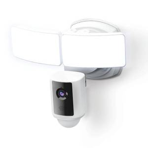 lot 1848 image: Feit Electric SEC5000CAMWIFI Outdoor LED Smart Security Camera with Motion Sensor, 2-Way Audio, 5000 Lumens Floodlight, Works with Alexa and Google Asst, Alarm, Hardwired, Updated Version of SEC3000 - Retail $135