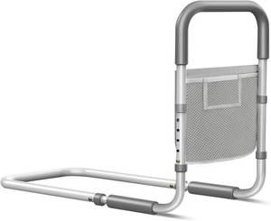 lot 1871 image: Bed Rails for Elderly Adults Safety Adjustable Bed Assist Rails for Seniors and Patients with Storage Bag - Bedside Rail Handle Support Bar Bed Guard Rails - Fits King Queen Full Twin Medium - Retail $38