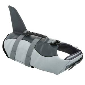 lot 2365 image: Queenmore Dog Life Jacket Ripstop Shark Dog Safety Vest Adjustable Preserver with High Buoyancy and Durable Rescue Handle for Small,Medium,Large Dogs, Grey Shark X-Small - Retail $30