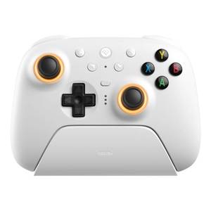 lot 2382 image: 8BitDo Ultimate 2 Wireless Controller for Windows and Android, Gaming Controller with TMR Joysticks, Switchable Hall EffectTactile Triggers, RGB Fire Ring, 8Speed Wireless Tech, White - Retail $47