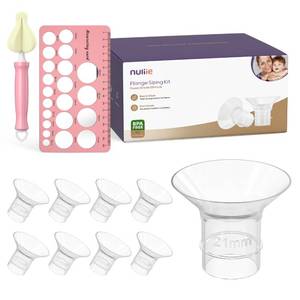 lot 2384 image: Nuliie 8PCS Flange Sizing kit 21mm for 24mm FlangeShield of Most Pumps, BPA Free Silicone Flange Inserts, Compatible with MomcozyElvieSpectraBellababyTSRETENuliie Electric Breast Pumps - Retail $8