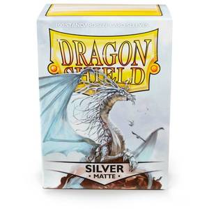 lot 2388 image: Dragon Shield  Standard Size Card Matte Sleeves  100 CT - Smooth and Tough Premium TCG Sleeves  Compatible with Pokemon, Flesh and Blood, One Piece and Magic The Gathering  Silver - Matte - Retail $12