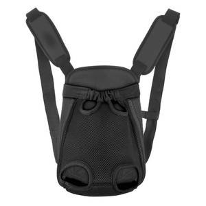lot 2393 image: Inspack Dog Backpack CarrierCat Carrier, Adjustable Pet Front Carriers Travel Bag for Puppy Medium Dogs, Legs Out, Soft Ventilated Dog Chest Carry Backpacks for HikingCamping, 7-11 lbs, Black - Retail $20