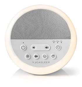 lot 2399 image: Yogasleep Nod White Noise Sound Machine, With Soft Night Light and Sleep Timer, 20 Sound Options Including Lullabies, Nature and Pink Noise, Sleep Aid For Baby and Adults, Noise Canceling For Office Privacy - Retail $20