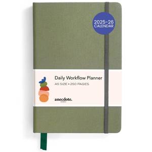 lot 2403 image: Anecdote 2026 Planner A Monthly, Weekly and Daily Planner 2026 for Planning Your Success - A5 Size Hardcover Start Anytime and Achieve your Goals - Olive Green - Retail $25
