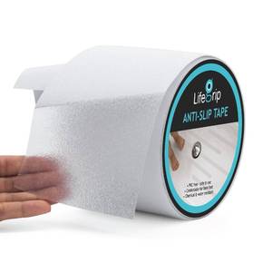 lot 2442 image: LifeGrip Anti Slip Transparent Anti Slip Tape, 4 inch by 38 feet, Non-Slip Traction Grip Tape to Tubs, Boats, Stairs, Clear, Soft, Comfortable for Bare feet (4 X 38ft) - Retail $22in