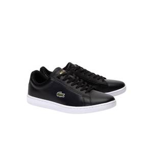 lot 5537 image: Lacoste Womenfts Hydez Leather Sneaker, BlackGold, 9 - Retail $80