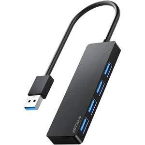 lot 6484 image: ANYPLUS USB 3.0 Hub, 4 Port USB Hub Splitter,Portable USB Adapter Mini Multiport Expander for Desktop, Laptop, Xbox, Flash Drive, HDD, Console, Printer, PC, Keyboards, HP, Dell - Retail $10