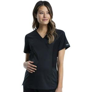 lot 10275 image: Cherokee Workwear Revolution Women s Scrubs Top Maternity Mock Wrap WW688 - Retail $45
