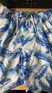 lot 10276 image: Large Men�s Swim Trunks - Blue Feathers