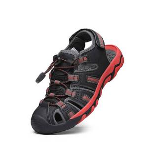 lot 15710 image: DREAM PAIRS Boys Girls Summer Outdoor Athletic Sport Sandals Walking Hiking Hook and Loop Adjustable Multicolor for ToddlerLittleBig Kids,Size 6 Big Kid,BlackGreyRed,160912-K