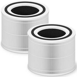 lot 15727 image: Core 300 Replacement Filter for LEVOIT Core 300 Core 300-P Core 300S Vortex Air Air Purifier, 3-in-1 H13 Grade True HEPA High-Efficiency Activated Carbon, Core 300-RF, 2 Pack, White - Retail $26